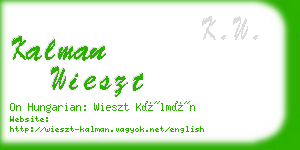 kalman wieszt business card